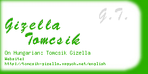 gizella tomcsik business card